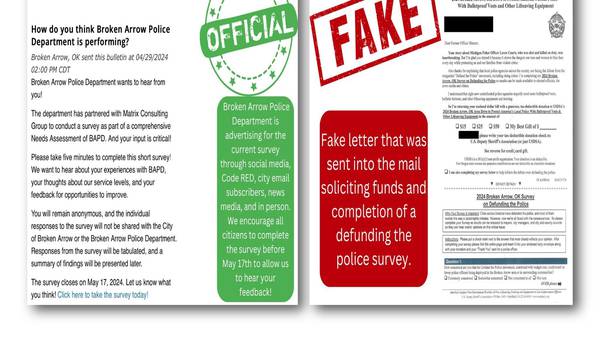 Broken Arrow Police warn about fake survey texts