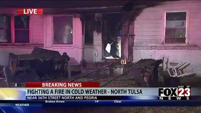 Tulsa firefighters respond to fire at north Tulsa home