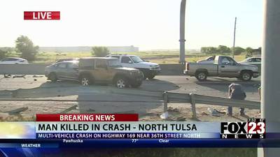 Multi-car wreck in north Tulsa leaves one dead