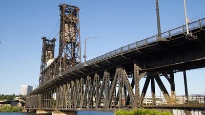 Freight train derails, closing historic bridge in Portland, Oregon