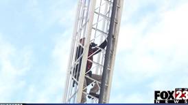 Tulsa firefighter hopefuls participate in cadet ladder climb
