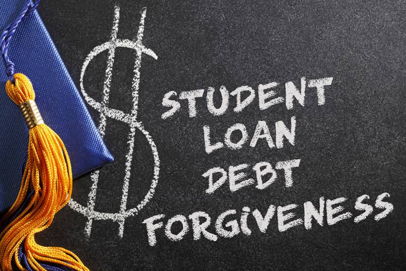 The debt forgiveness is a result of account adjustments to ensure all borrowers' payments are accounted for.