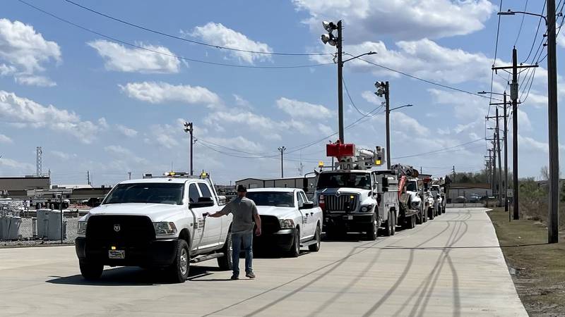 PSO crews stage to deploy in advance of storms, March 31, 2023