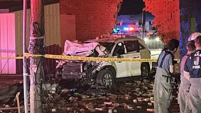 Tulsa Police arrest man who shot at officers during chase before crashing stolen car through wall
