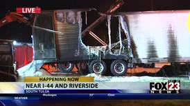 Semi hauling food catches fire in south Tulsa