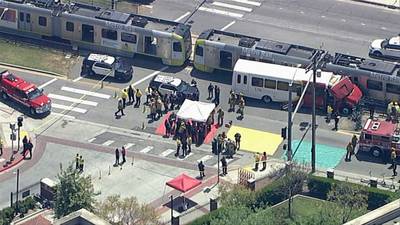 Officials: 55 people injured after Los Angeles Metro collides with USC bus