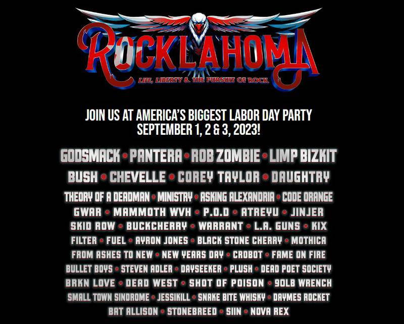 2023 Rocklahoma lineup announced 102.3 KRMG