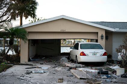 Damage left behind after Hurricane Milton