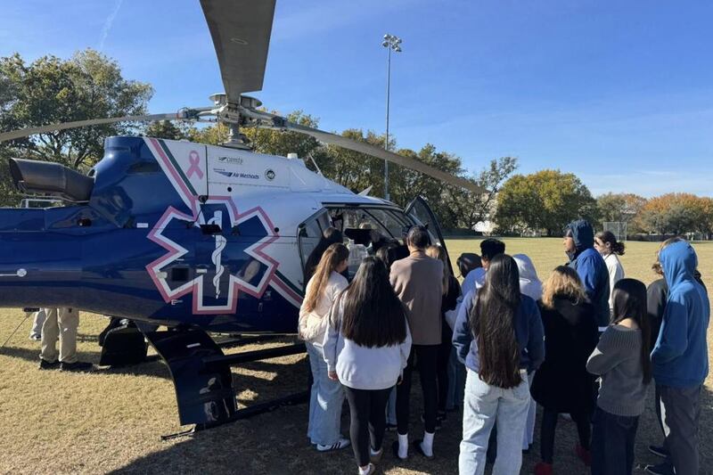 Union High School students receive hands-on Life Flight lesson