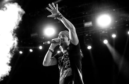 INDIO, CALIFORNIA - APRIL 26: (EDITORS NOTE: image has been converted to black and white.) Bret Michaels performs onstage during the 2019 Stagecoach Festival at Empire Polo Field on April 26, 2019 in Indio, California. (Photo by Frazer Harrison/Getty Images for Stagecoach)